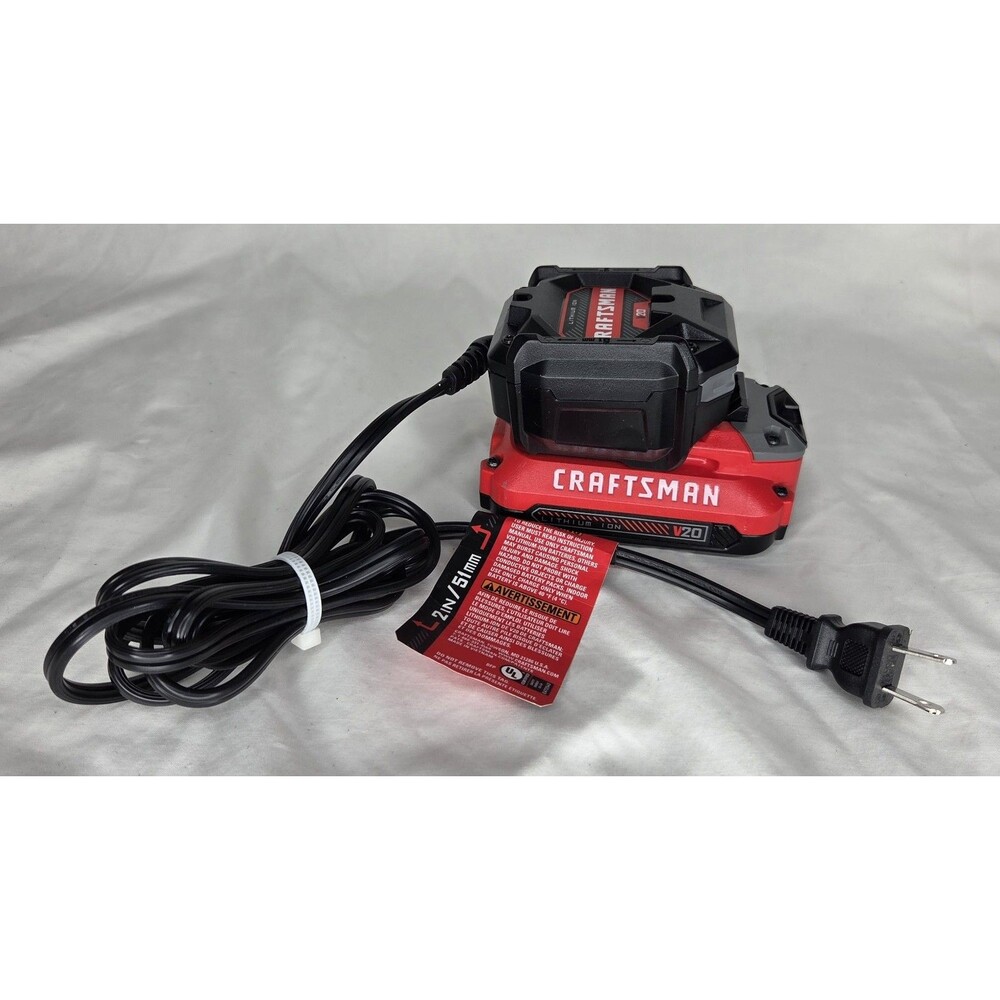 Genuine Craftsman V20 1.3ah Lithium Ion Battery CMCB201 w/ Charger NOS